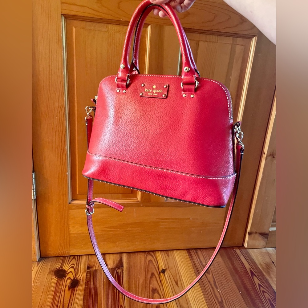 Red Leather Kate Spade Bag